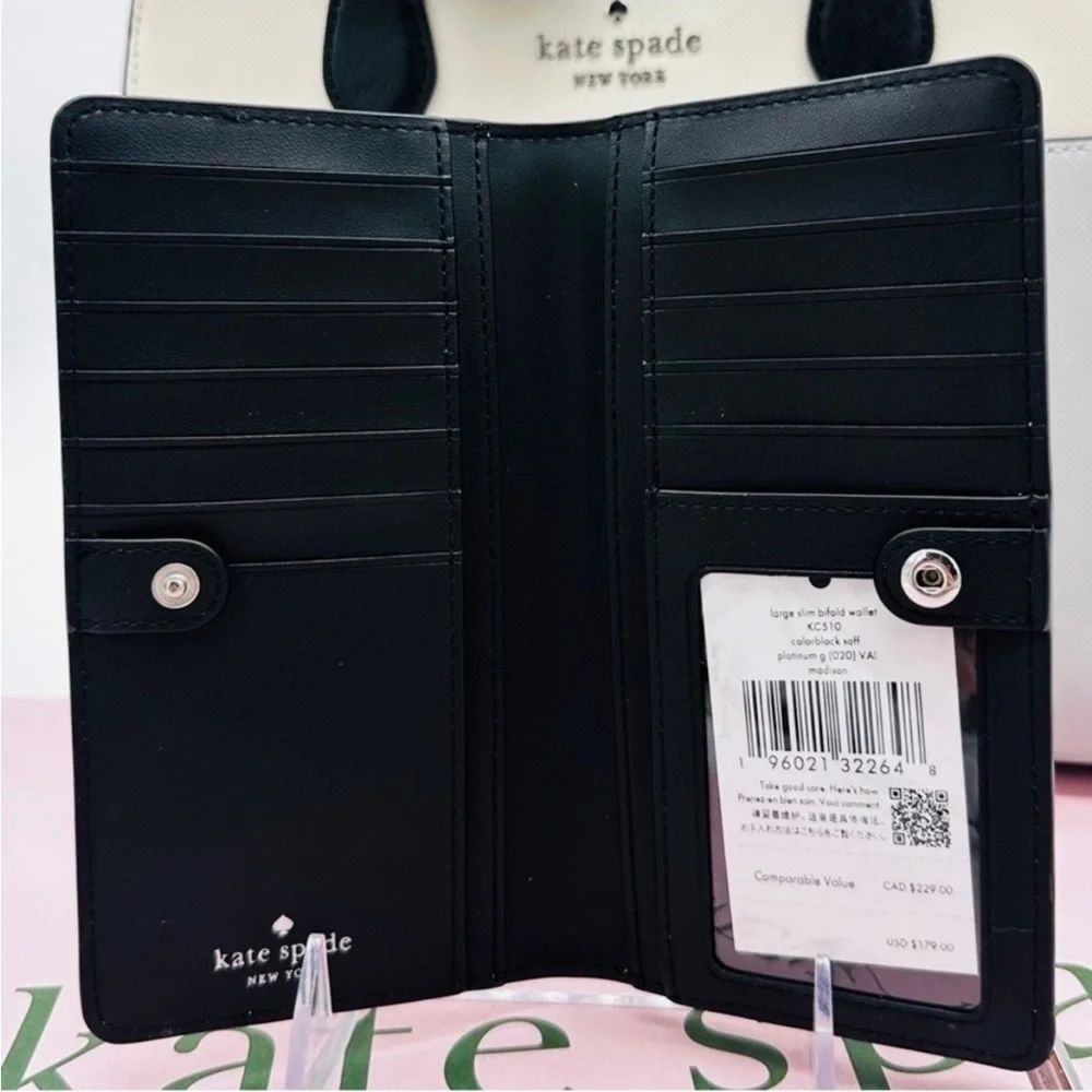 Kate Spade Madison Saffiano Leather Medium Satchel Bag& Large Slim Bifold
Wallet - Picture 7 of 15